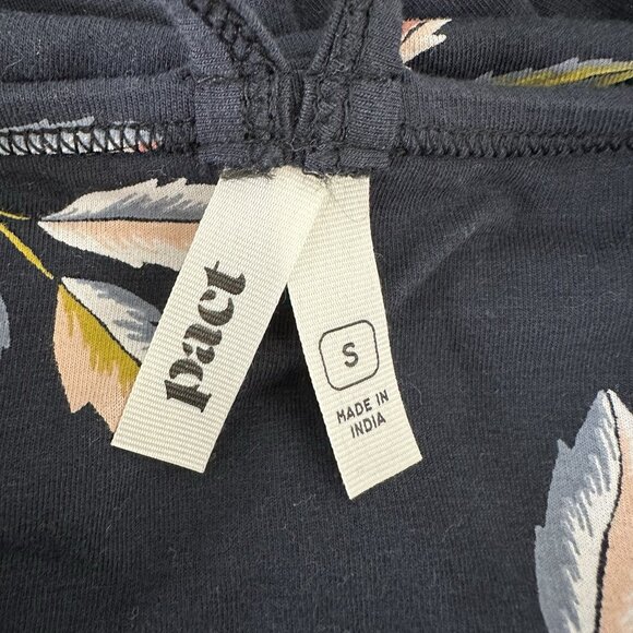 Pact Sleeveless Midi Dress Small Golden Hour Leaves Blue - Picture 4 of 8